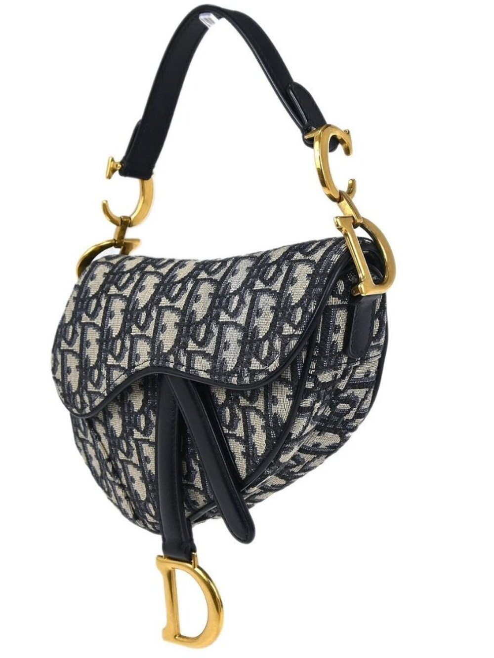 Christian Dior Navy Trotter Oblique Mini Saddle 2way Handbag 05-RU-1118 187711 - Picture 11 of 16
